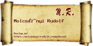 Molcsányi Rudolf névjegykártya