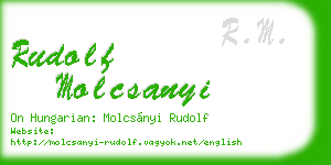 rudolf molcsanyi business card